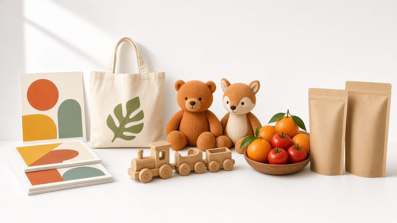 文创、玩具、果蔬和预包装食品